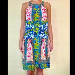 BCBG Maxazria floral drop waist dress